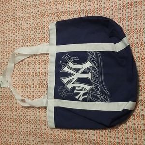 New York Yankee canvas tote bag